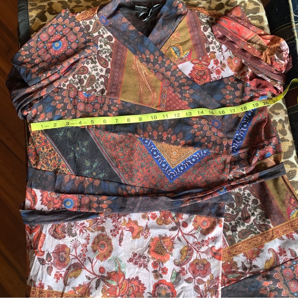 Desigual Patchwork Multi Print Wrap Up Cardigan K… - image 7